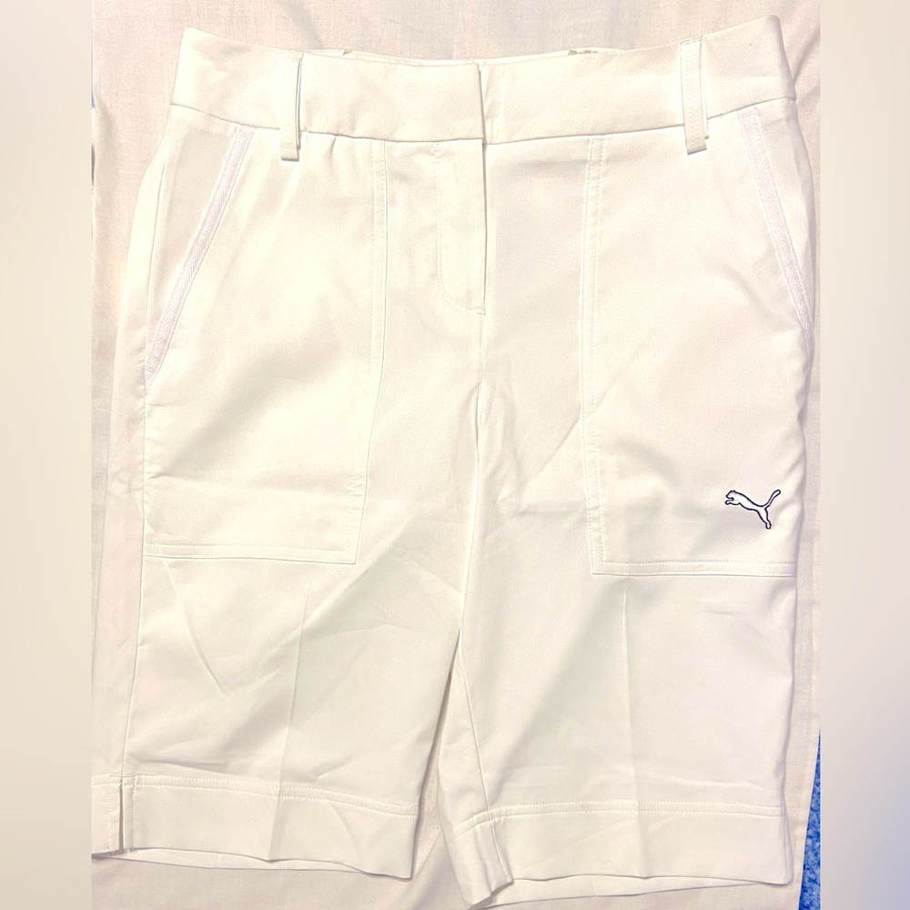 Puma Dry Cell Golf Tech White Golf Shorts Women's NWT Sz 6
